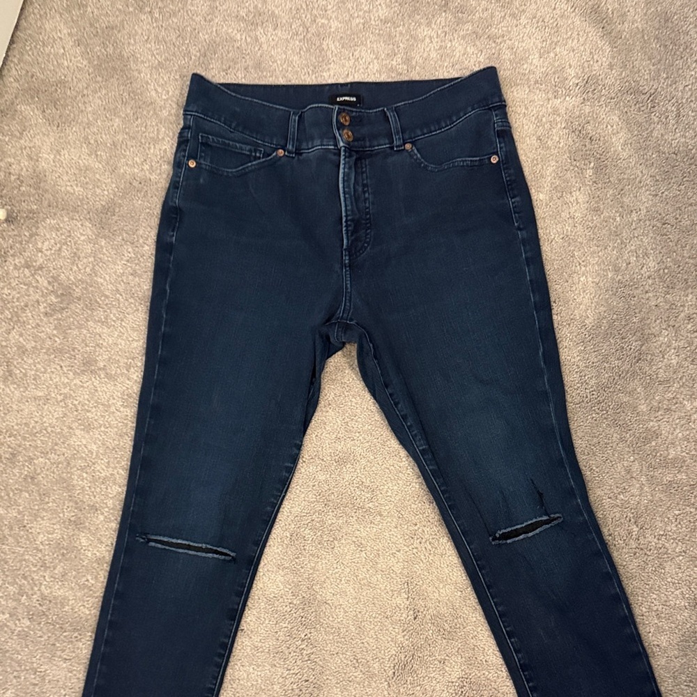 Express Women’s Dark Indigo Skinny Jeans